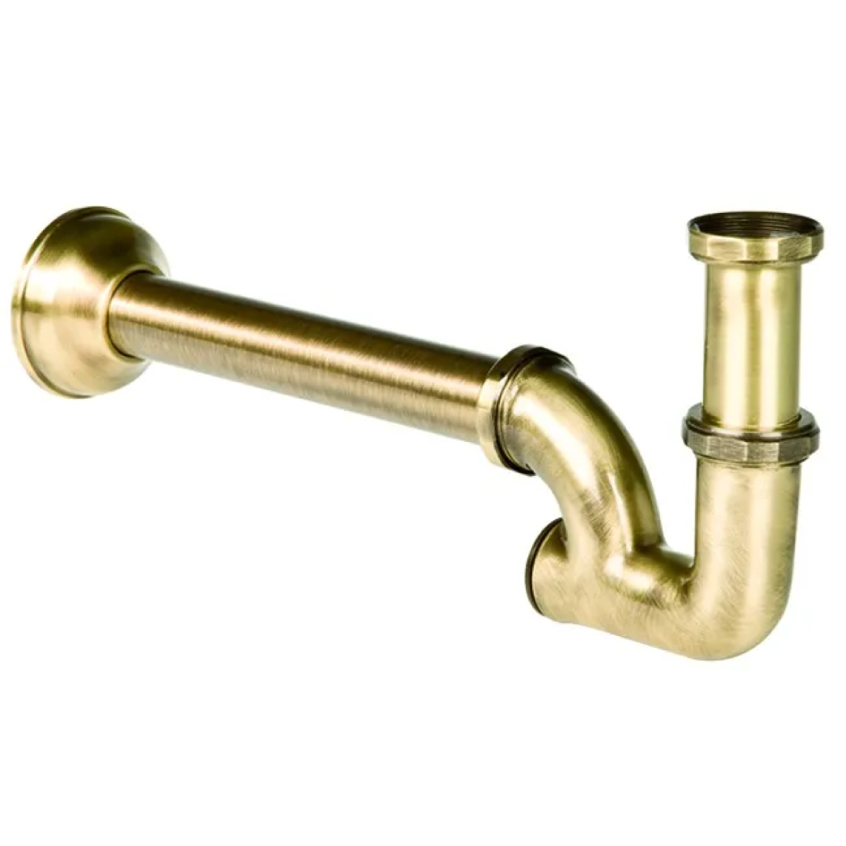 Image of SIFONE A COLONNA IN OTTONE COLORATO 11/4 RAMATO PORTA & BINI RUBINETTERIE SNC