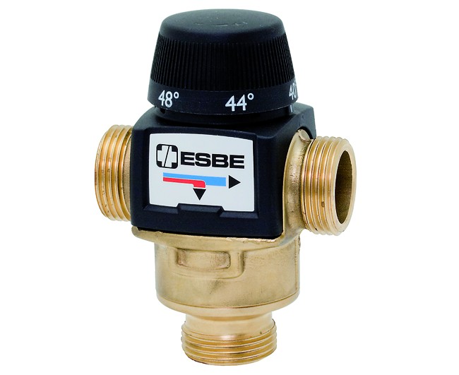 Image of VALVOLA DEVIATRICE TERMOSTATICA A TRE VIE TARATURA VARIABILE 1 REGOLABILE DA 42 ° - 52 °C ESBE SRL