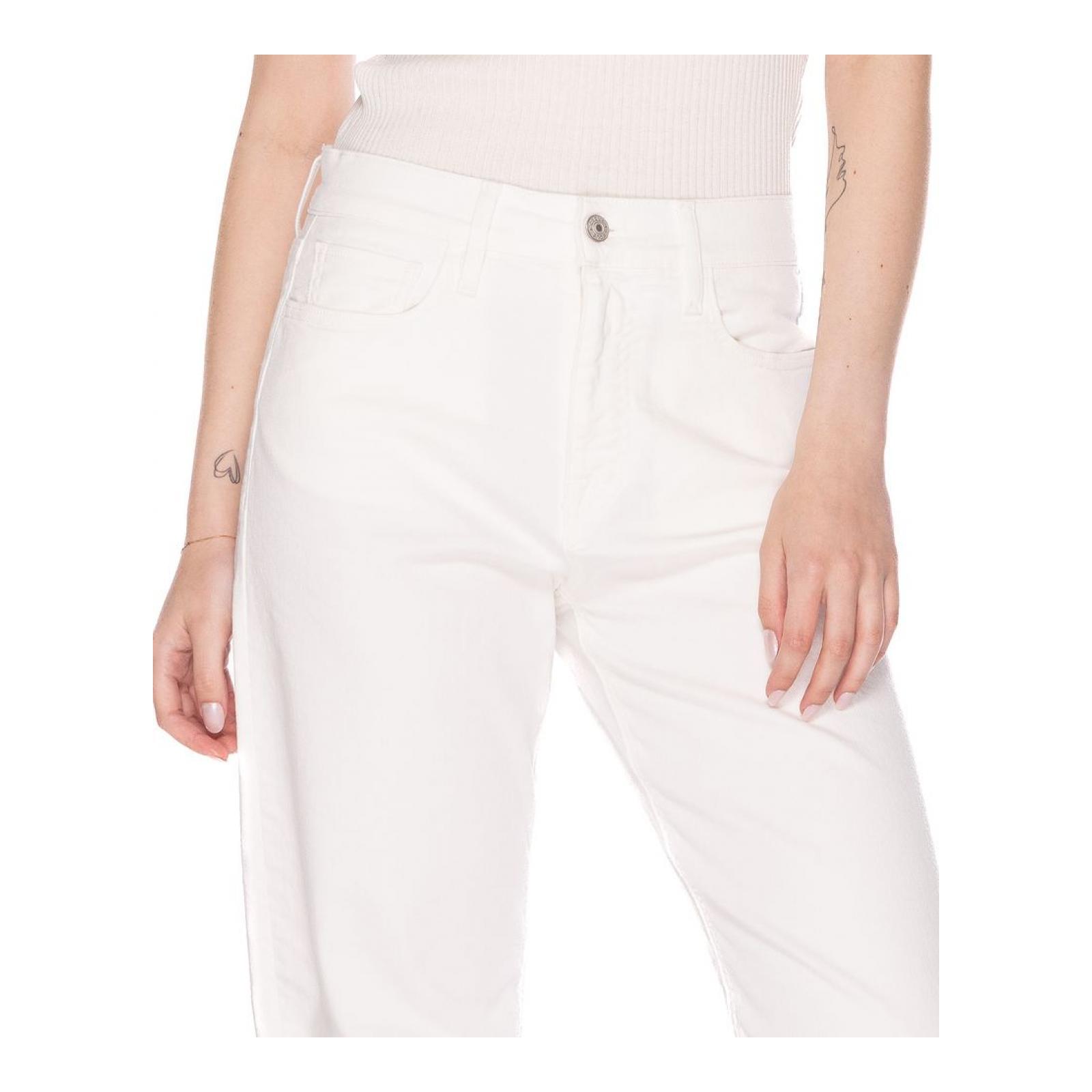 MILA LOW RISE '90s MARBLE DYED AND OPEN EDGE bianco-panna