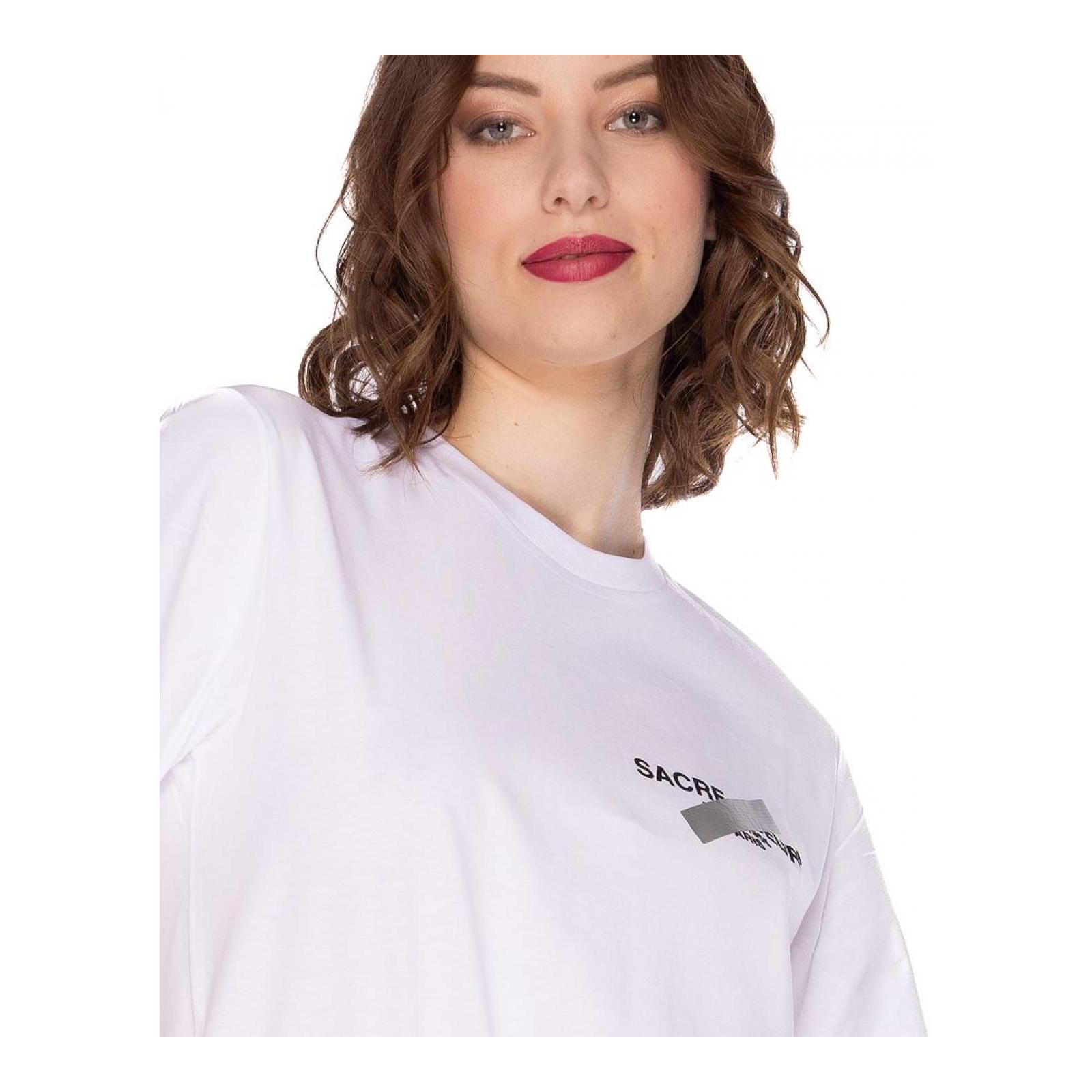 T-SHIRT STAMPA FLOCK white