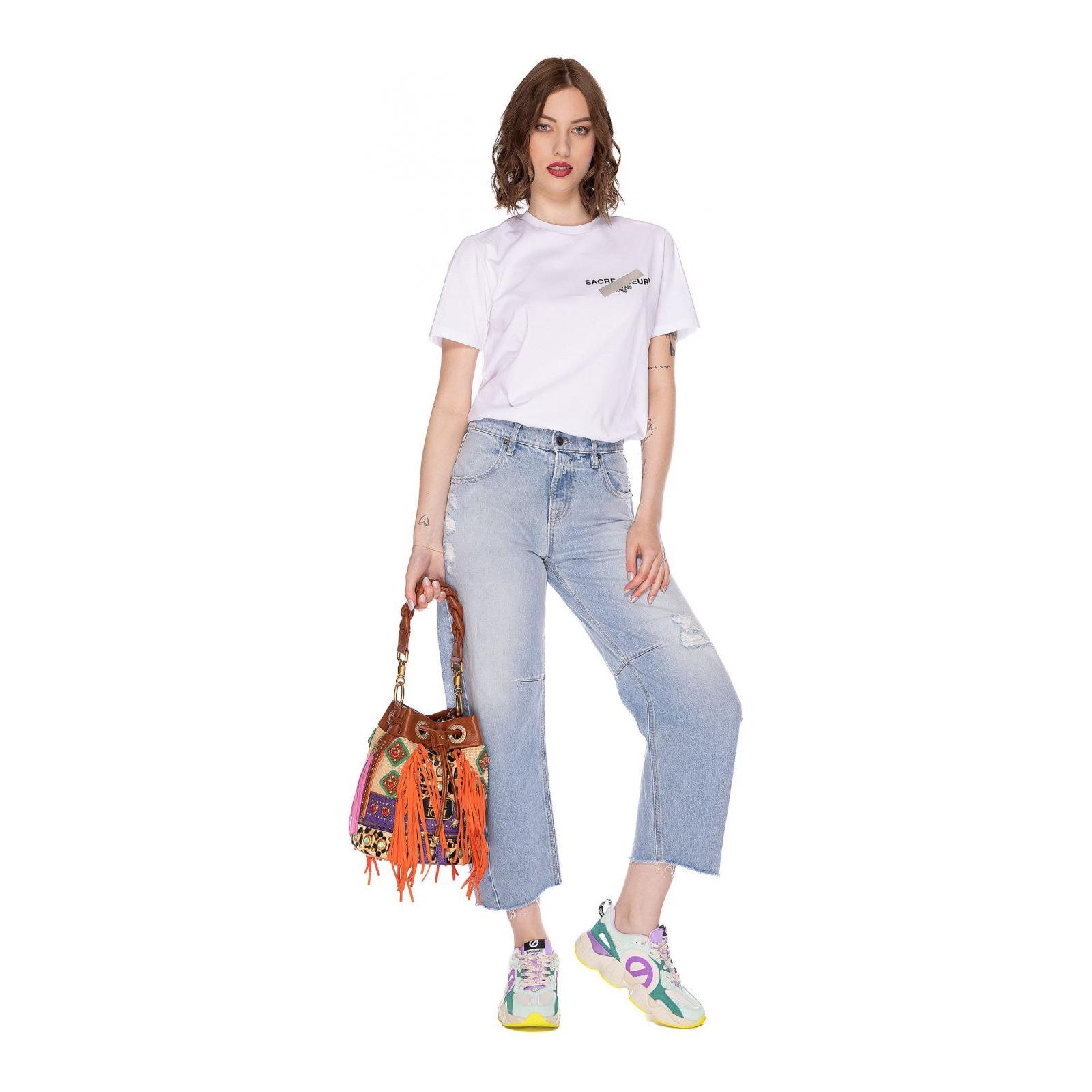 T-SHIRT STAMPA FLOCK white