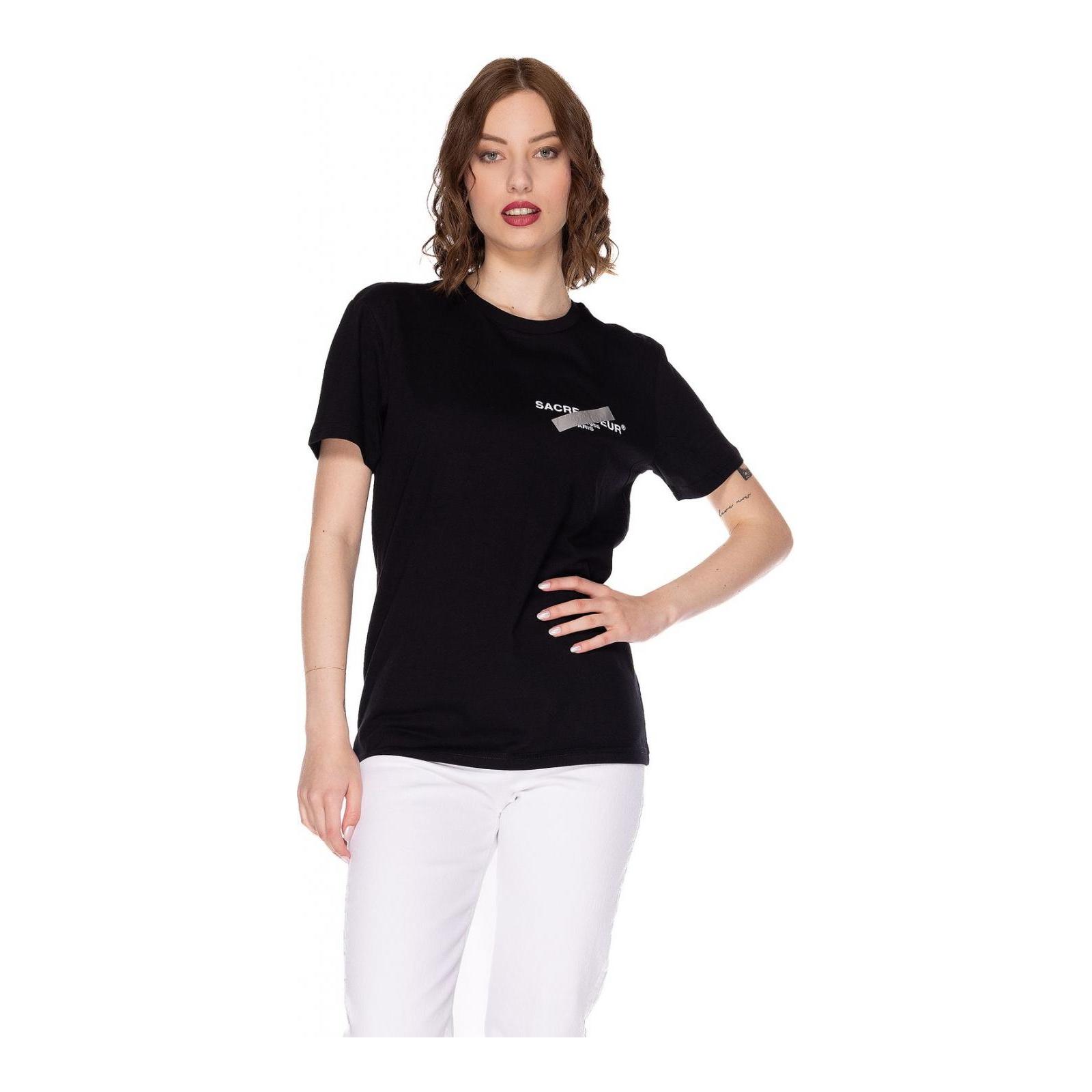 T-SHIRT STAMPA FLOCK black