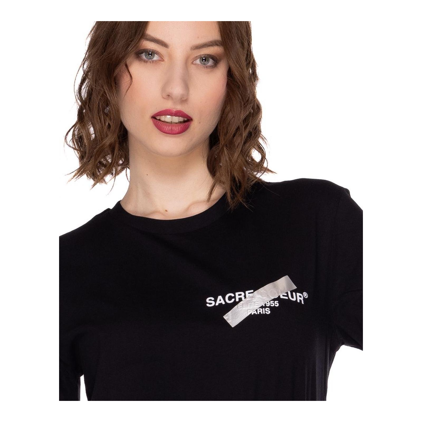 T-SHIRT STAMPA FLOCK black