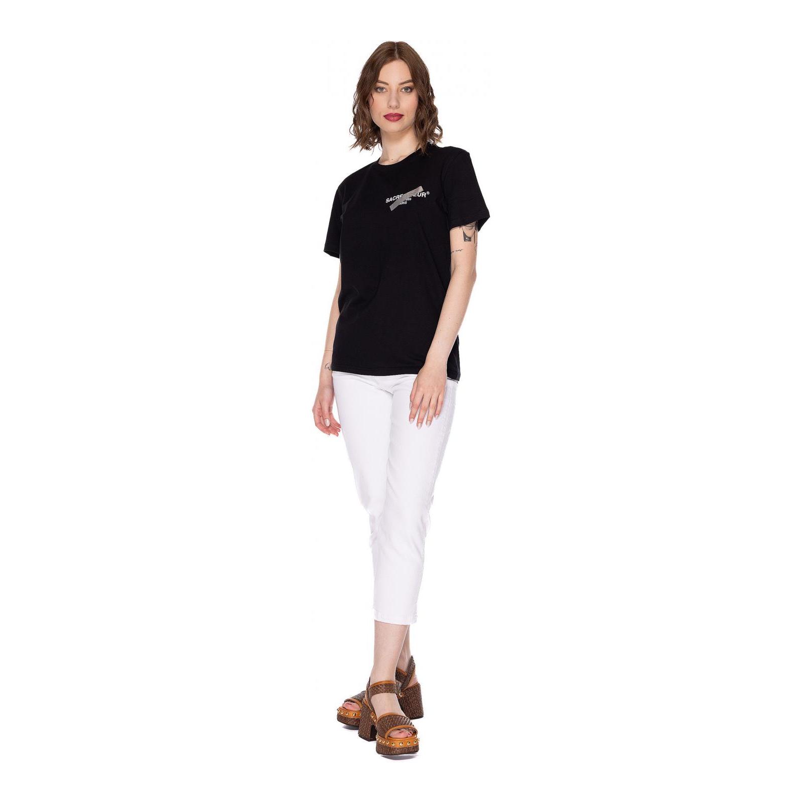 T-SHIRT STAMPA FLOCK black