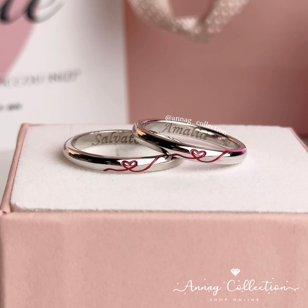 Con Incisione Esterna Fedine Argento 925 Fedine Con Nome E Data