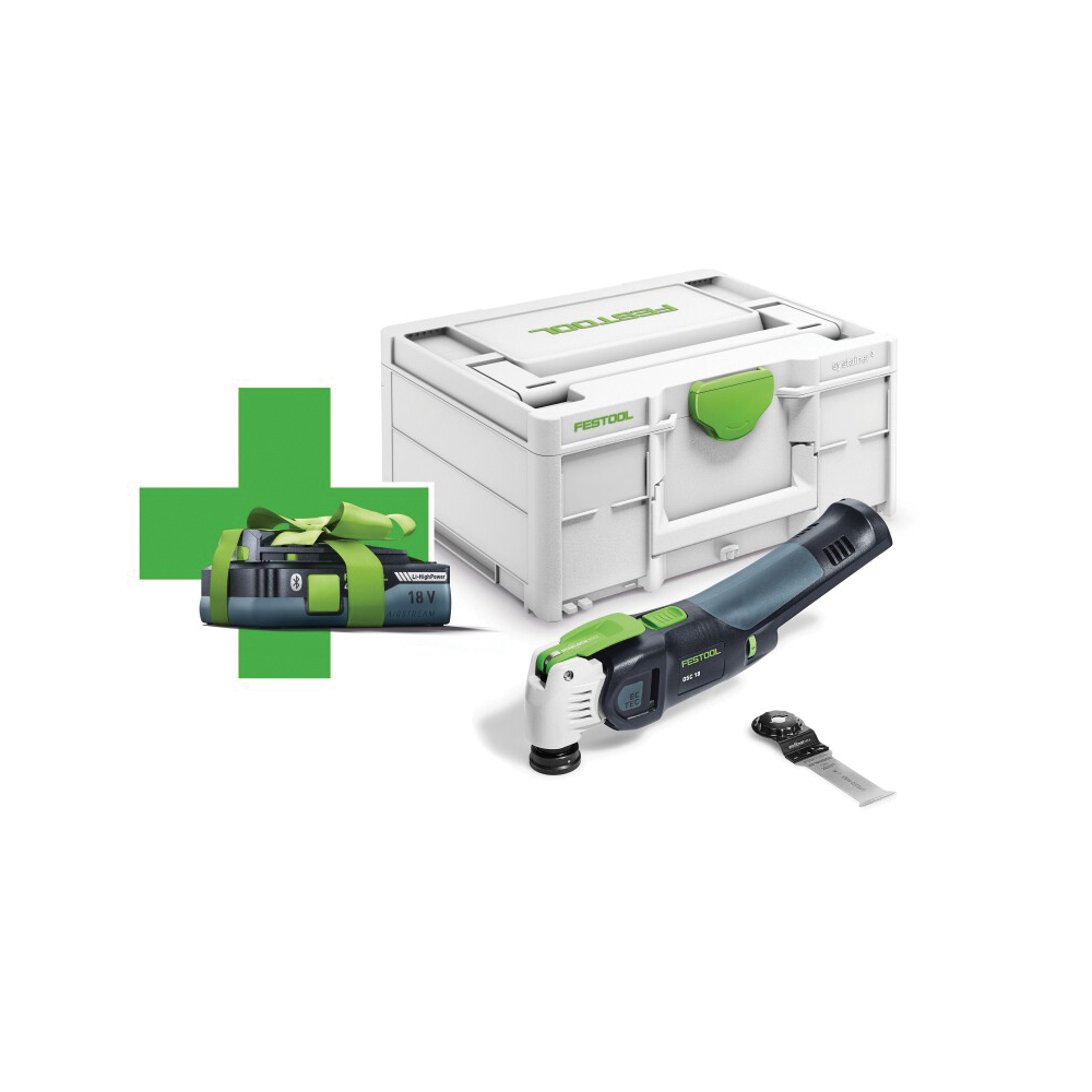 Utensile multifunzione a batteria VECTURO OSC 18 E-Basic in systainer Festool - Promo batteria omaggio 4.0Ah