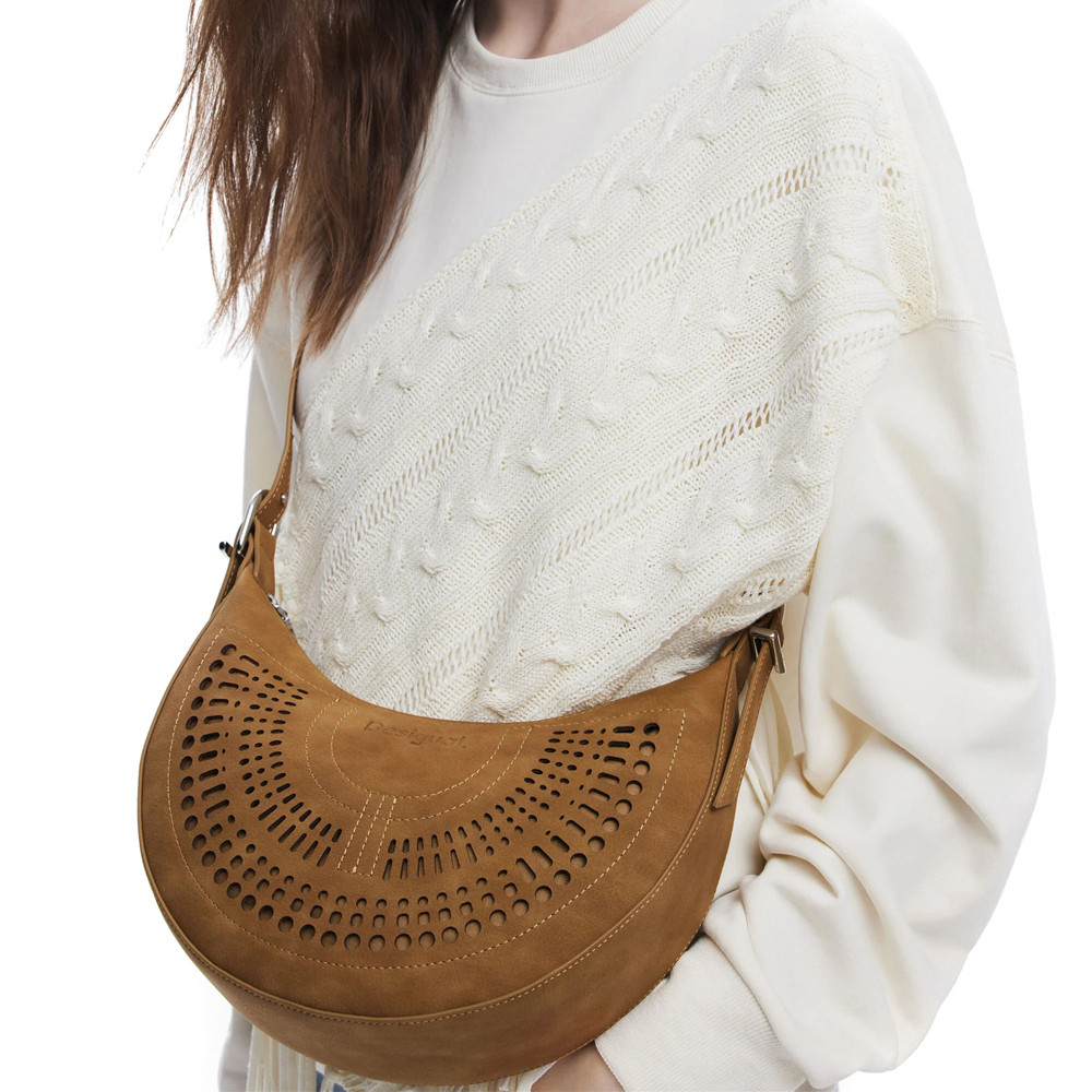 Sac Bandoulière Desigual Half Logo Monica 24wayp02 Camel