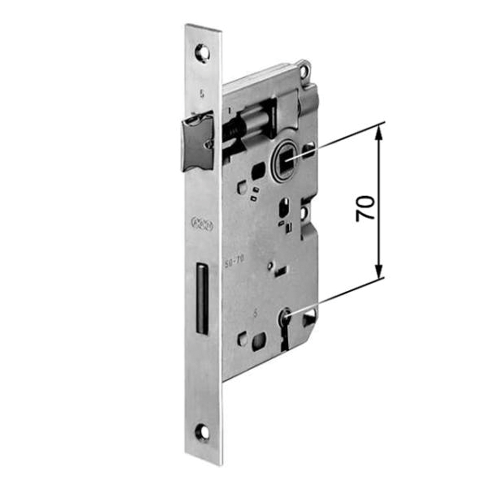 Serratura Patent Piccola bordo quadro E.50 F.20X188 Cromato Opaco