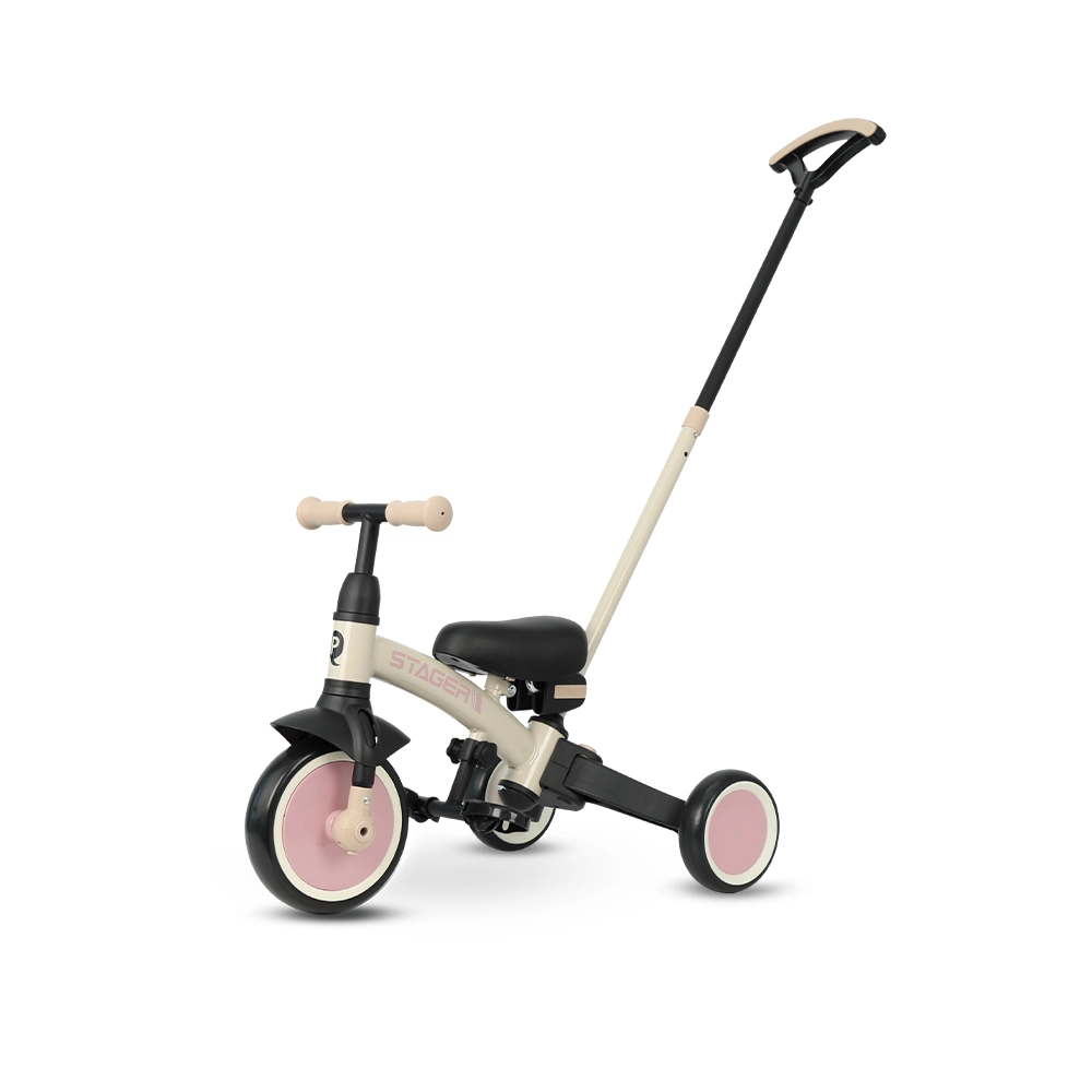 Triciclo & Balance Bike Qplay Trike Stager - evolutivo per bambini colore Beige/Pink