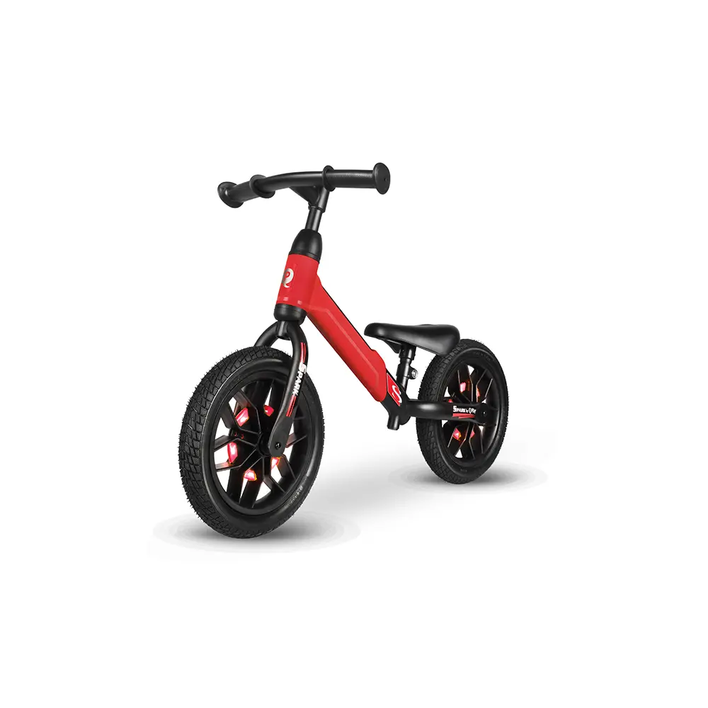 Balance Bike Spark - bicicletta senza pedali con luci a LED colore Red