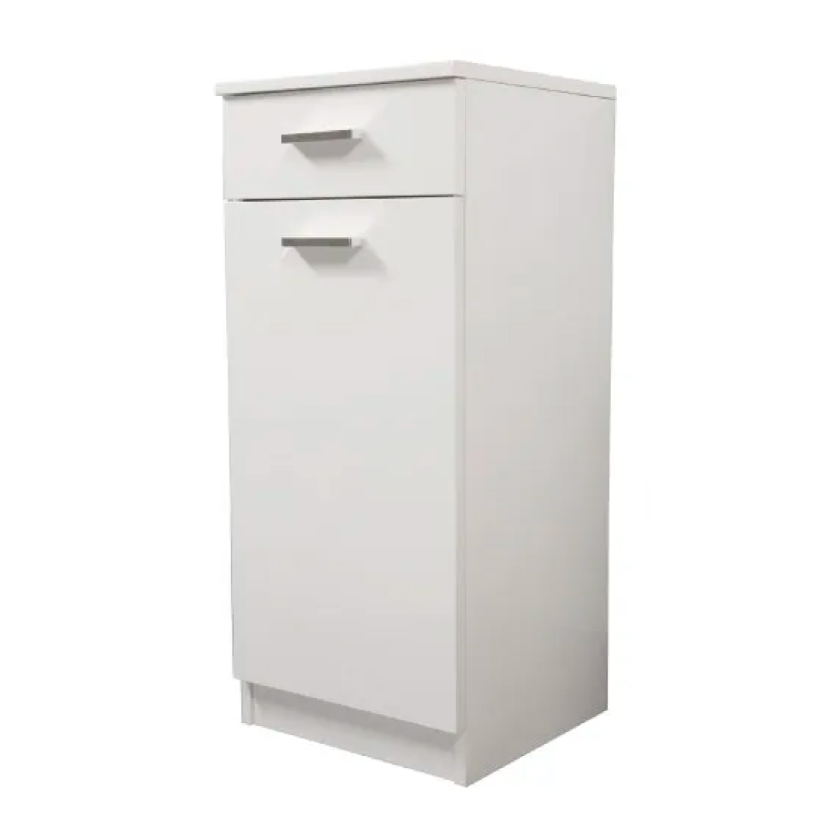 Image of BASE SINGOLA DA BAGNO UN ANTA E CASSETTO IN MELAMINICO BIANCO H.80CM - L=35CM H=80CM P=34CM - SAV