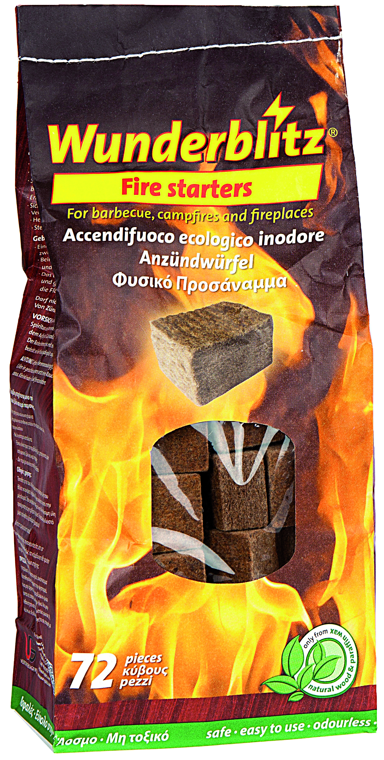 ACCENDIFUOCO ECOLOGICO 72 cubetti (sacchetto) 12.00 pz