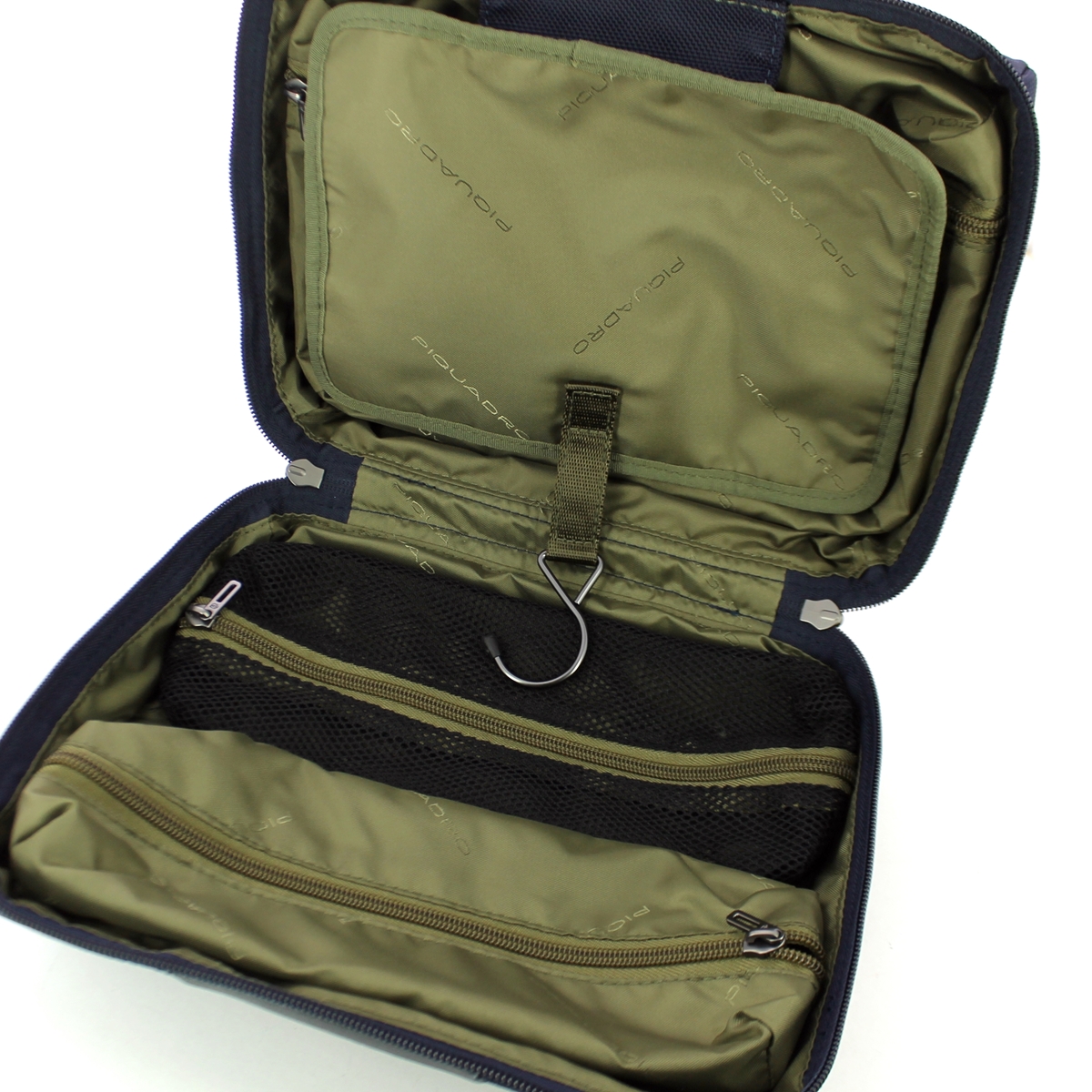 Piquadro BEAUTY CASE UOMO IN TESSUTO RICIC. E PELLE BLU BY3058BR2 Blu