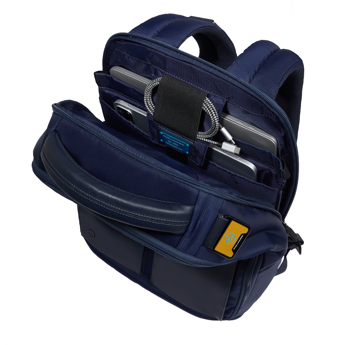 Piquadro ZAINO PORTA PC 15,6'' 2 COMP. IN PEL._TESS. BLU CA6622S136 Blu