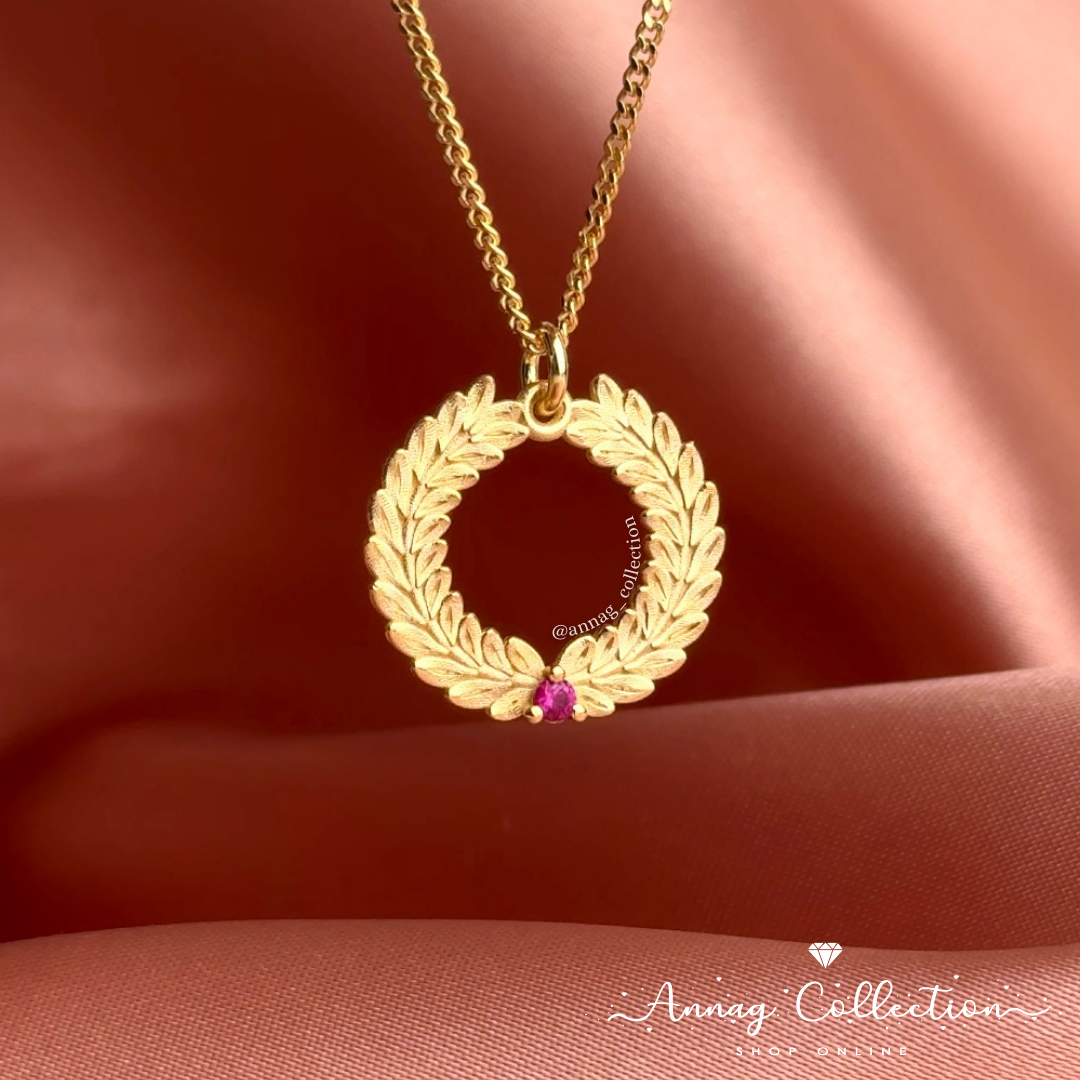 Collana In Argento Massiccio Con Ciondolo Corona E Zirconi - Regalo Con Scatola