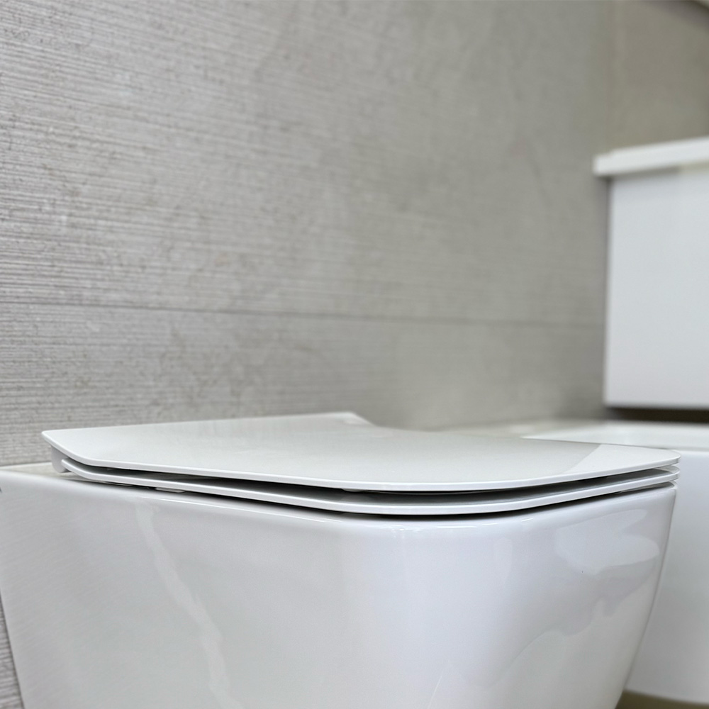 Hatria Tecna Sitz SLIM gebremst Gloss White