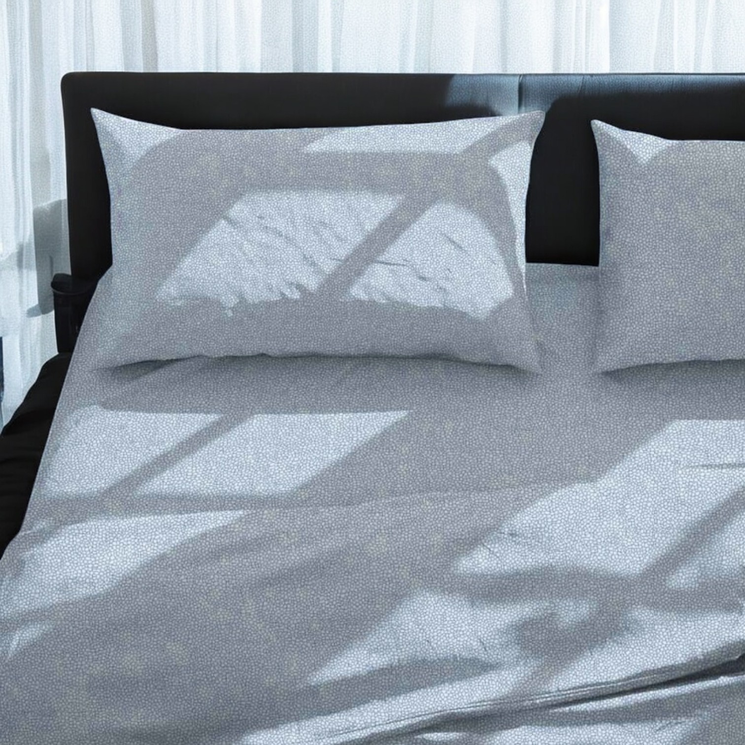 Completo letto francese Blot in puro cotone - grigio