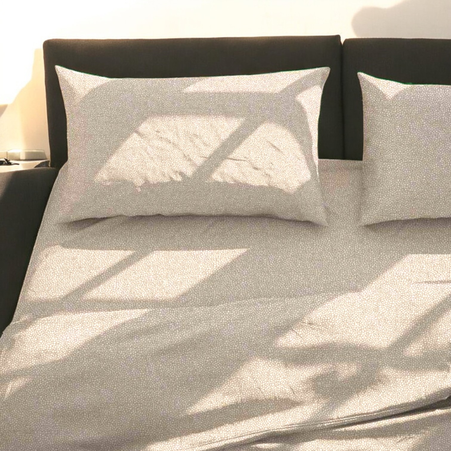Completo letto francese Blot in puro cotone - sabbia