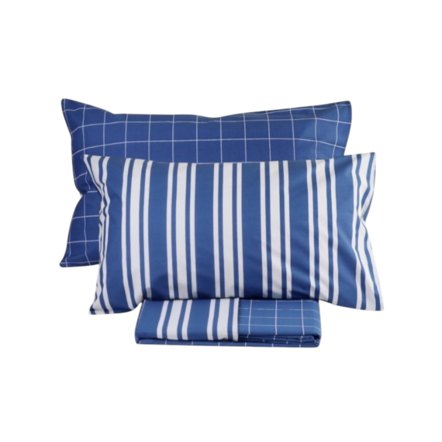Completo letto francese Conan in puro cotone - blu
