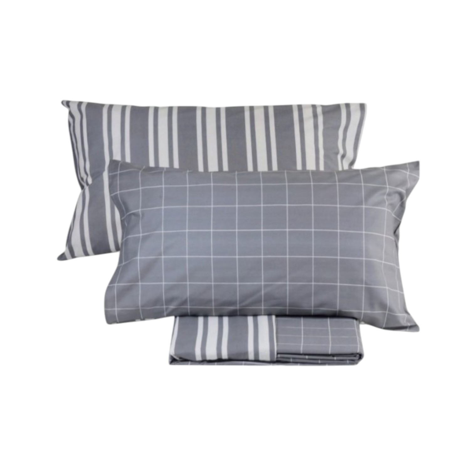 Completo letto francese Conan in puro cotone - grigio