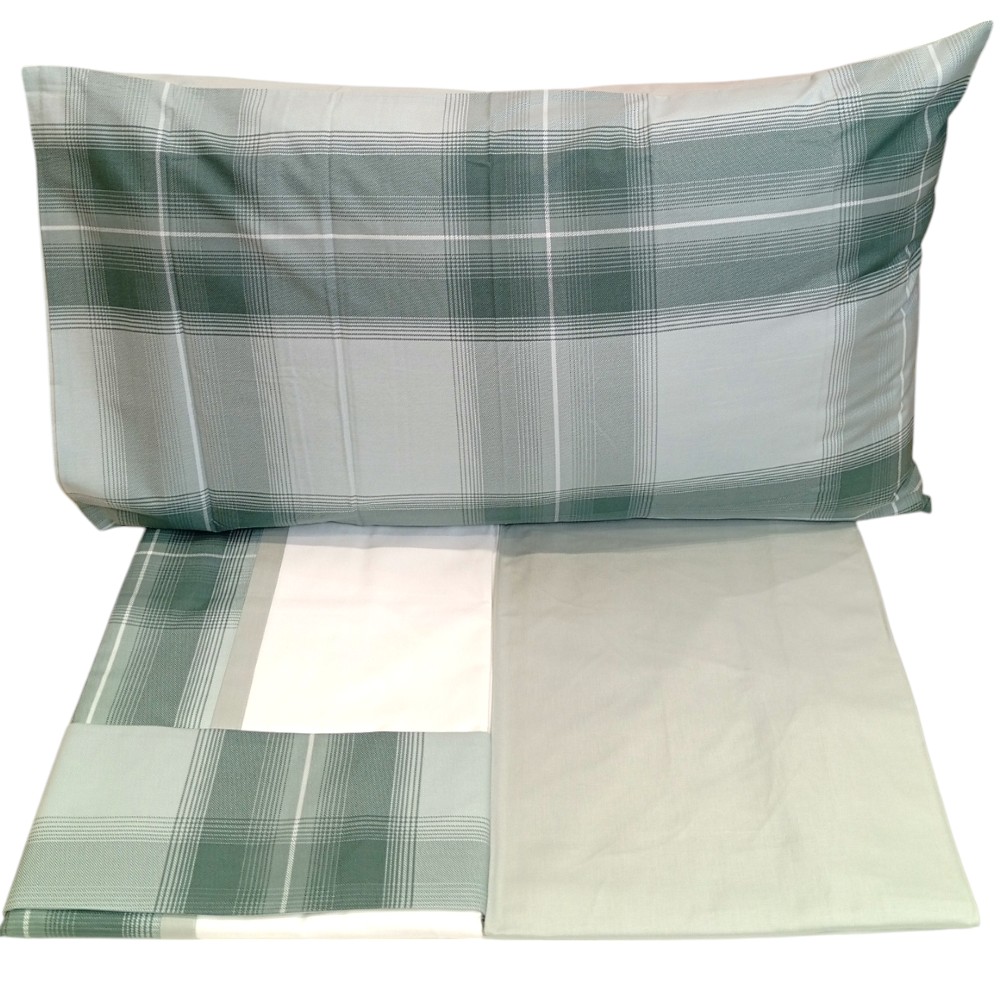 Completo letto matrimoniale Quadri  - verde