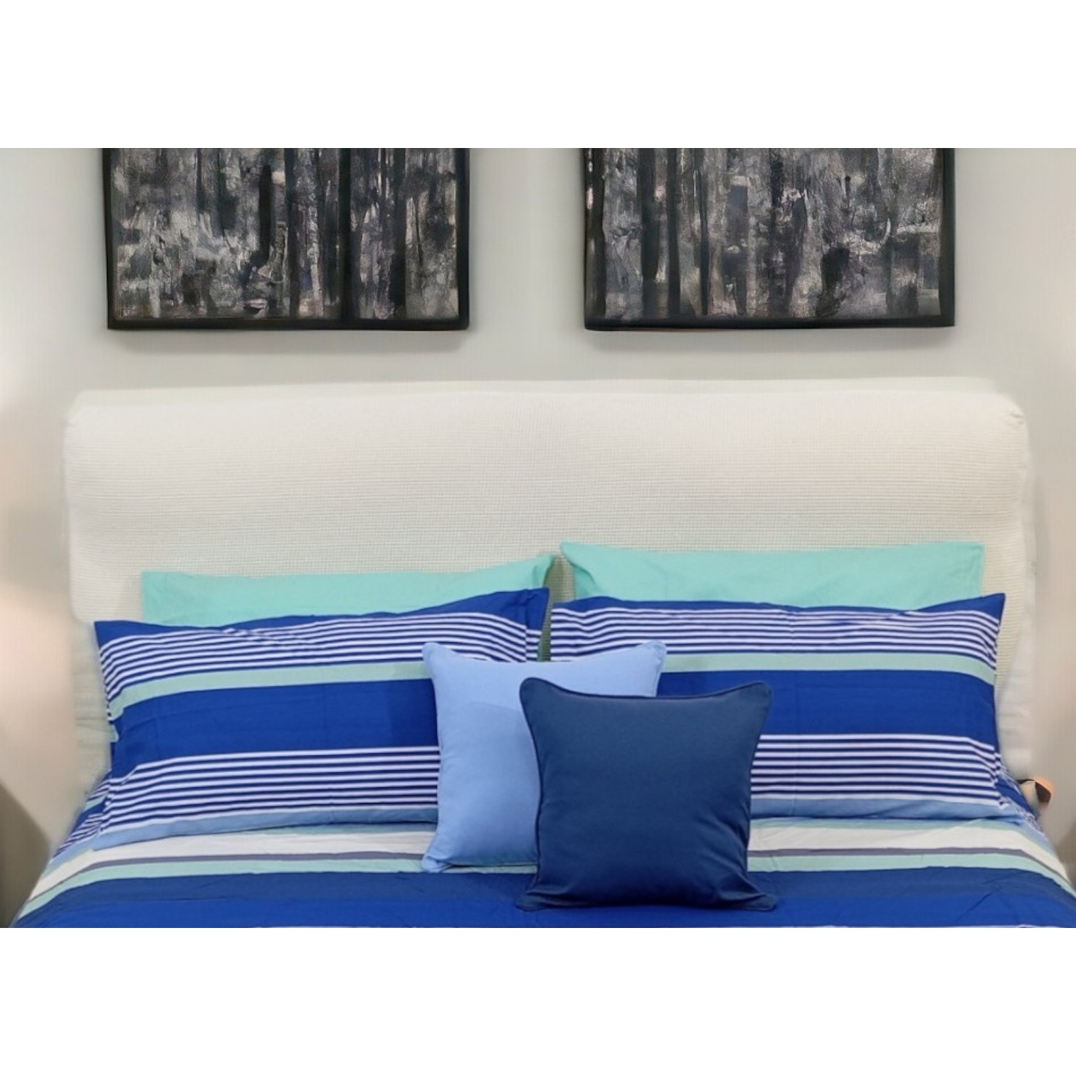 Copripiumino matrimoniale Ruben in puro cotone - blu