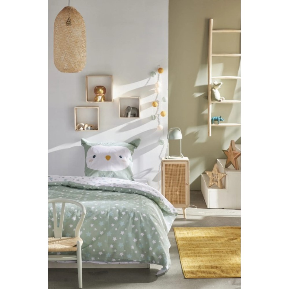 Copripiumino una piazza in puro cotone - Bubo Bubo