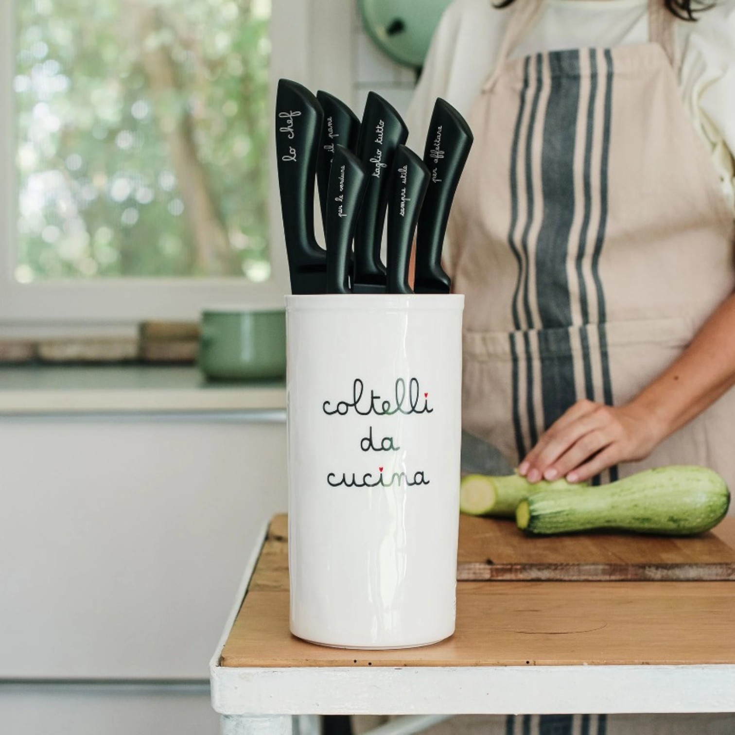 Portacoltelli in grès Coltelli da Cucina