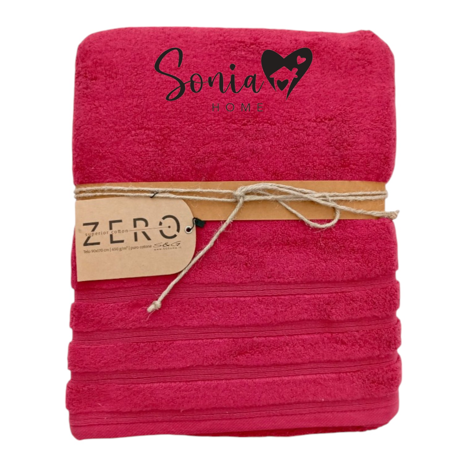 Telo doccia Carezza 650 gr misura 90 x 170 - ciclamino