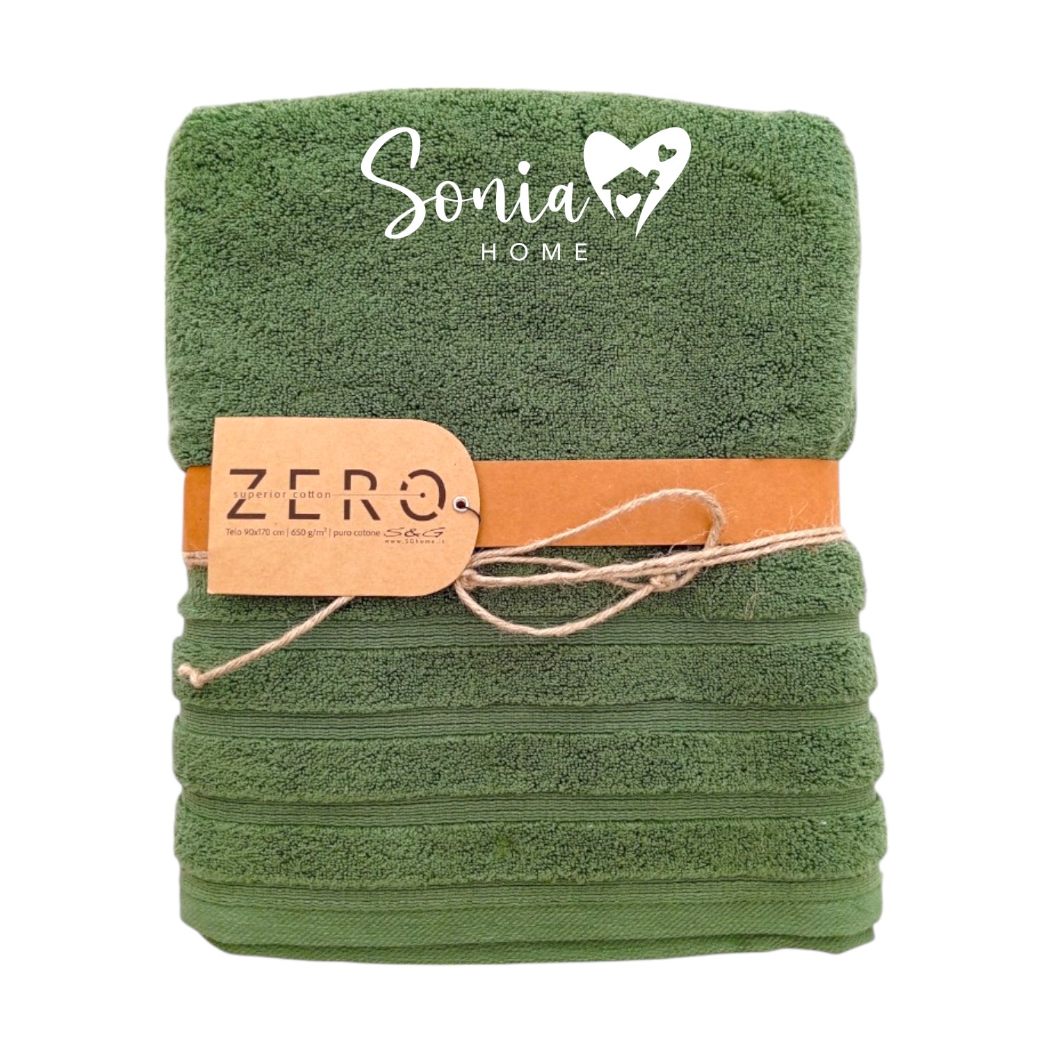 Telo doccia Carezza 650 gr misura 90 x 170 - foresta