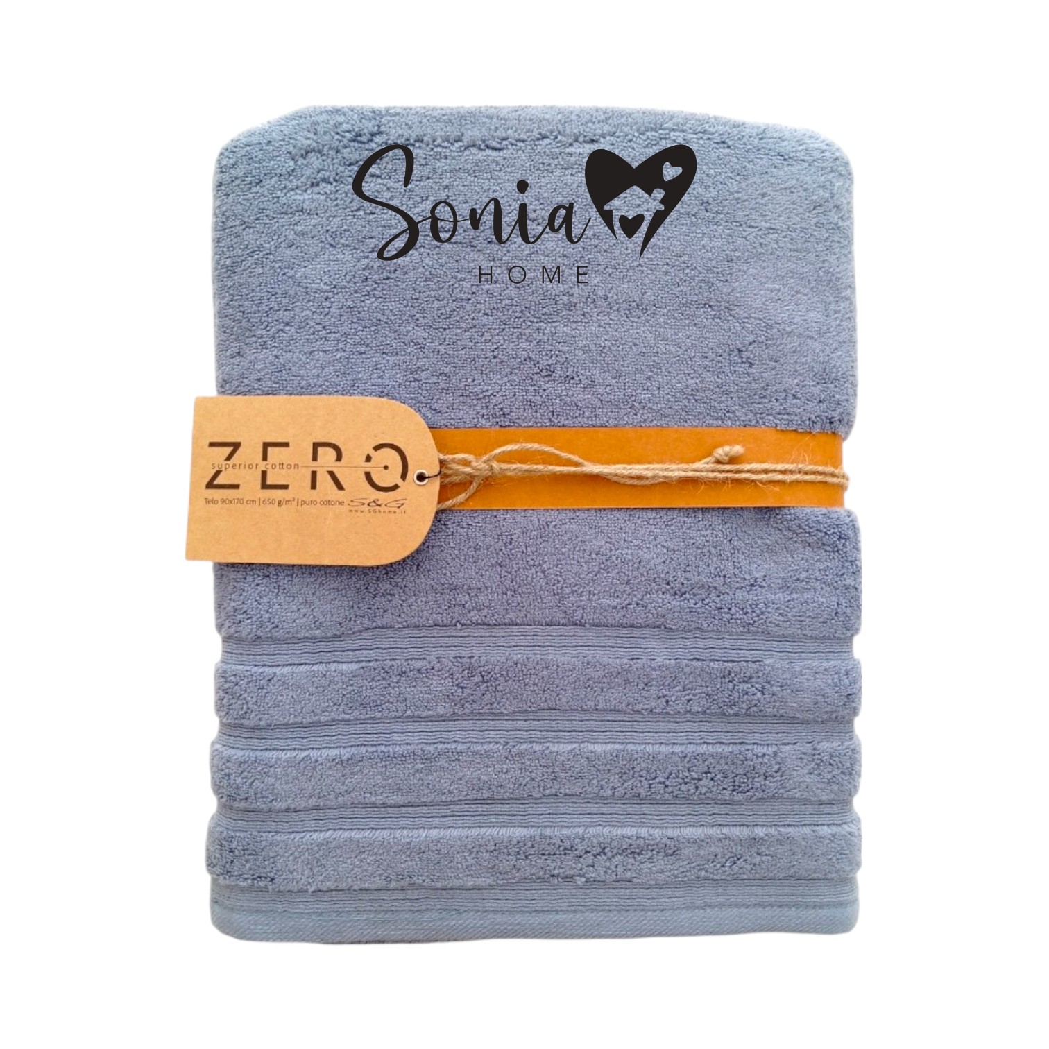 Telo doccia Carezza 650 gr misura 90 x 170 - polvere