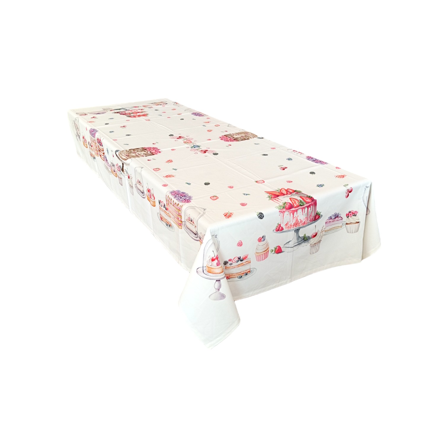 Tovaglia in puro cotone 140 x 240 con stampa digitale - Cake