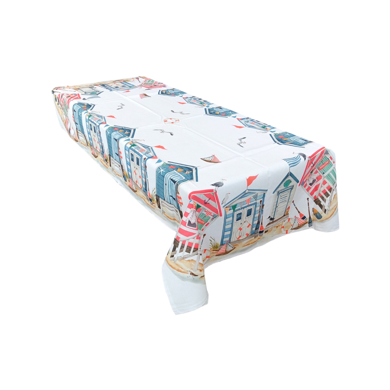 Tovaglia in puro cotone 140 x 180 con stampa digitale - Beach