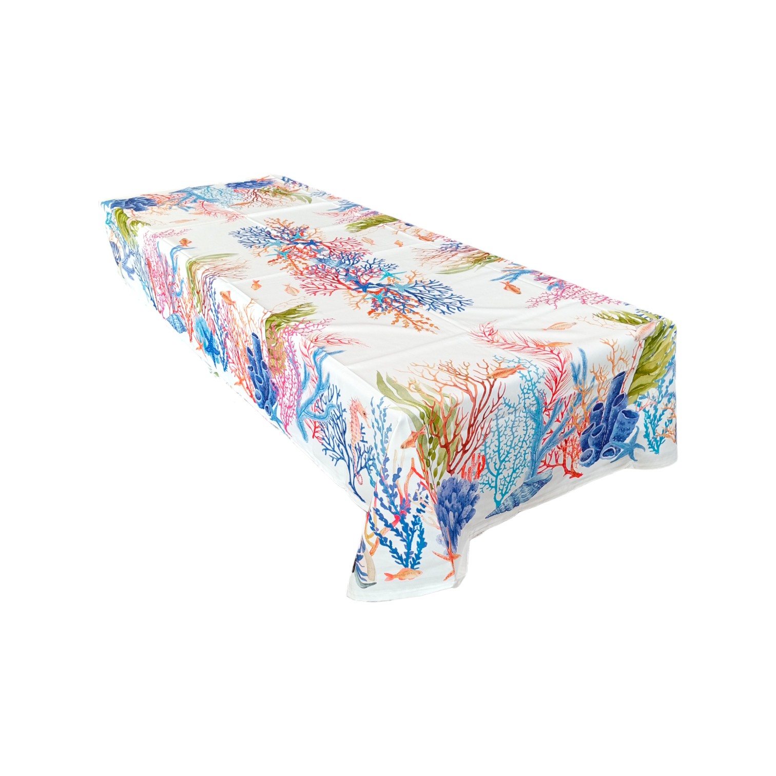 Tovaglia in puro cotone 140 x 180 con stampa digitale - Natura Marina