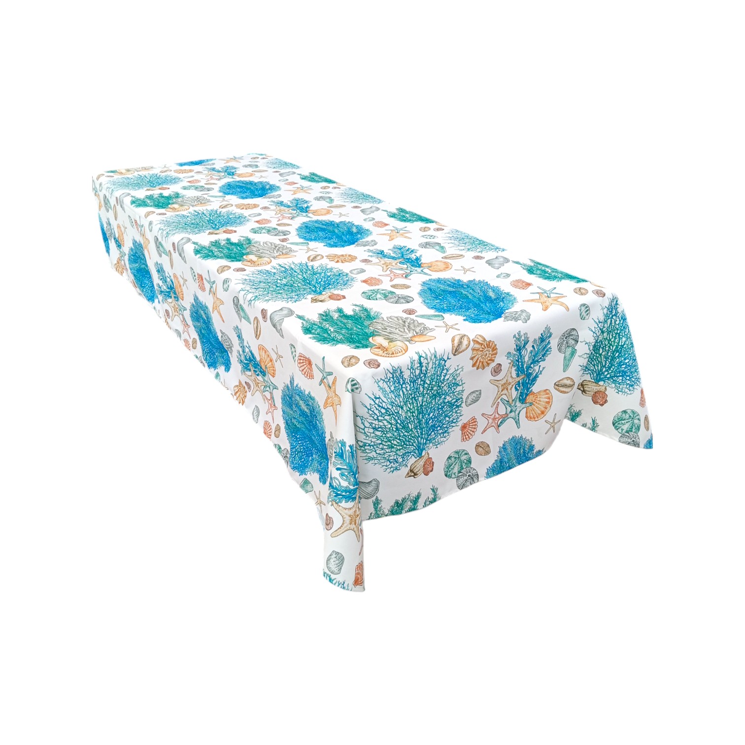 Tovaglia Antimacchia No Stiro 140 x 240  con stampa digitale - Barriera Corallina