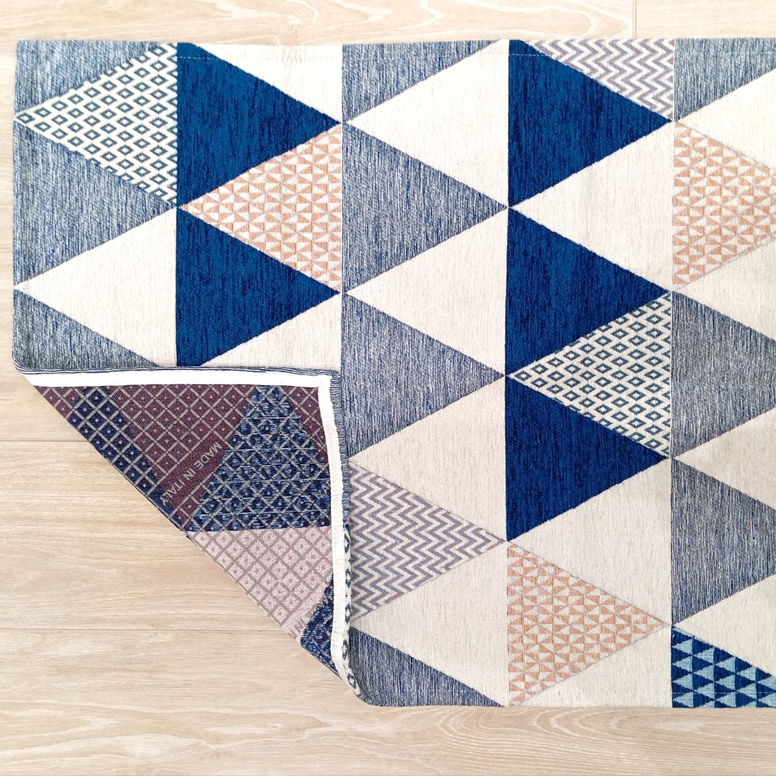 Tappeto Triangoli antiscivolo - Blu