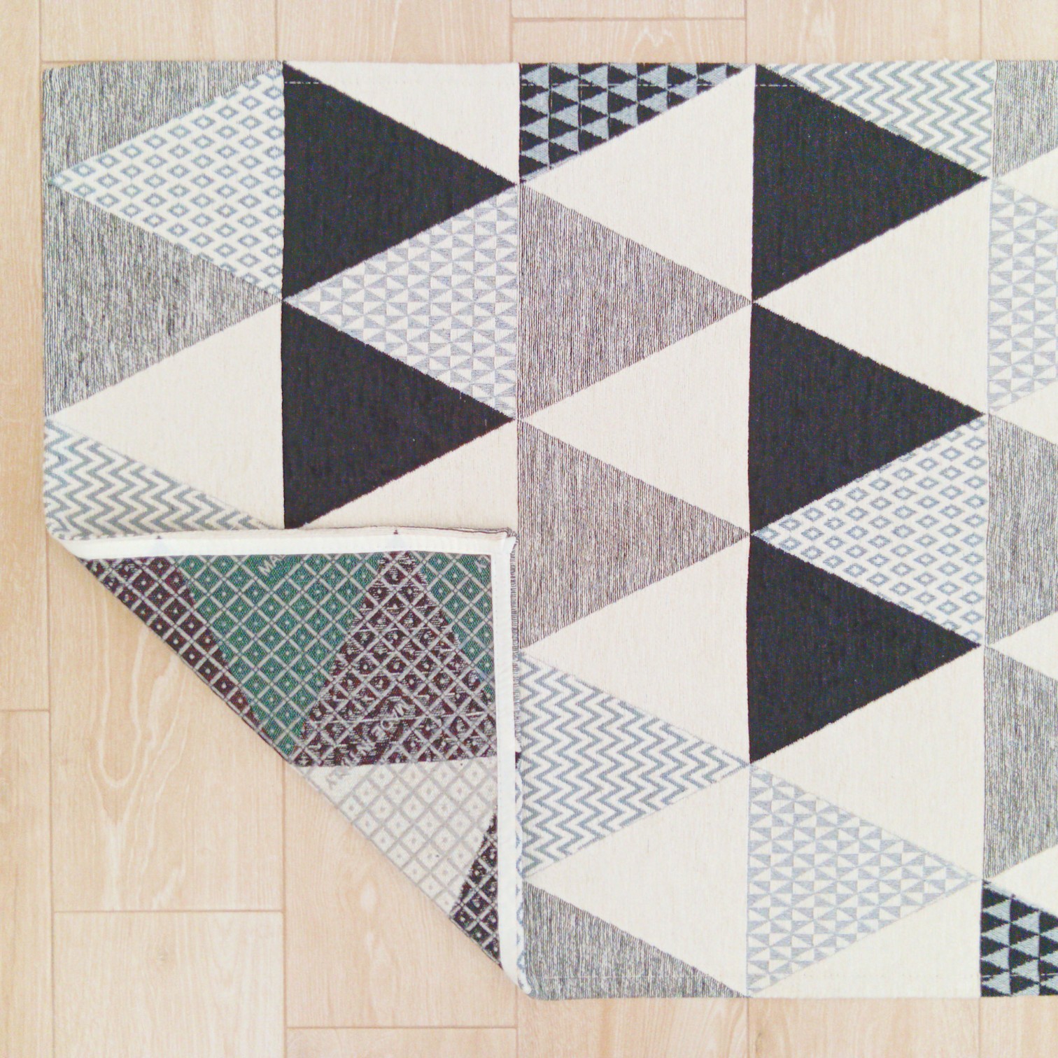 Tappeto Triangoli antiscivolo - Nero