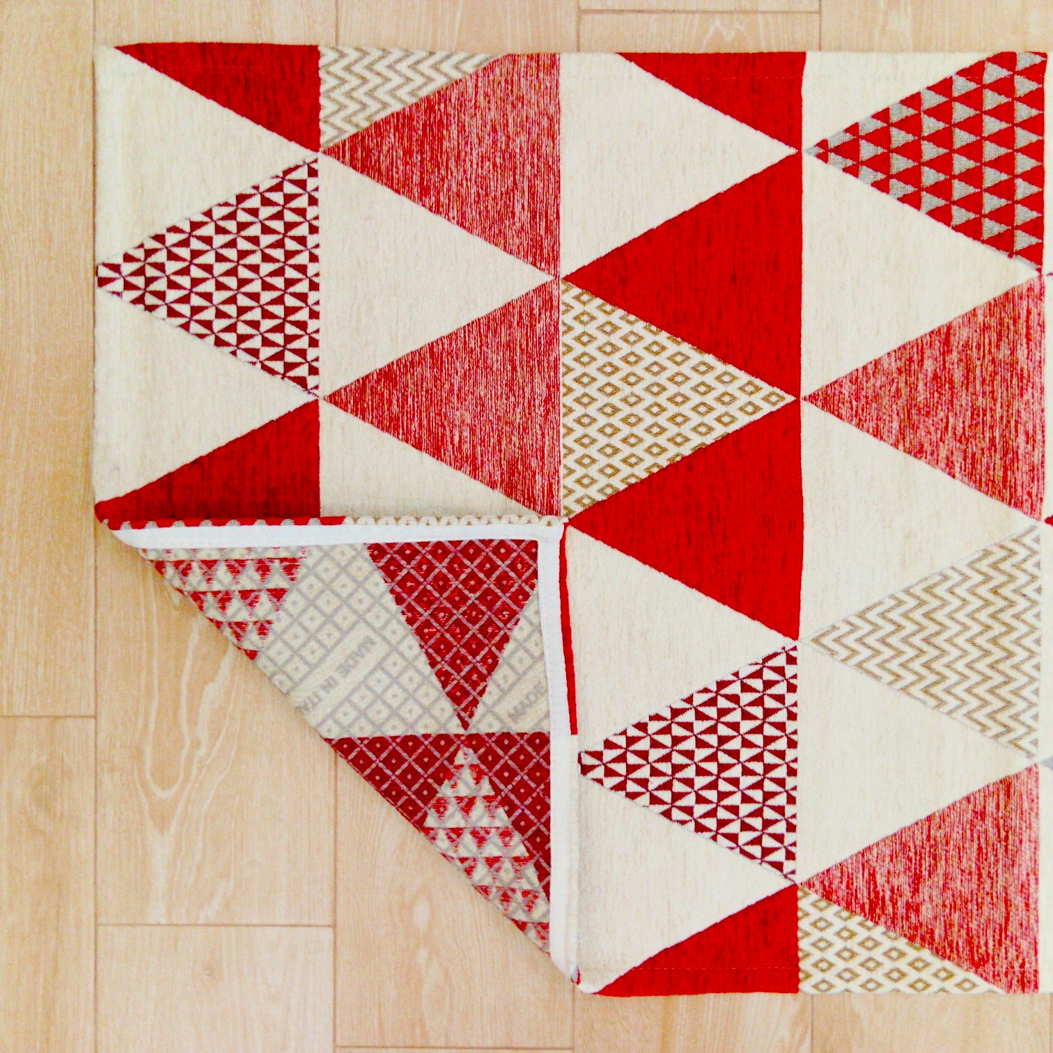 Tappeto Triangoli antiscivolo - Rosso