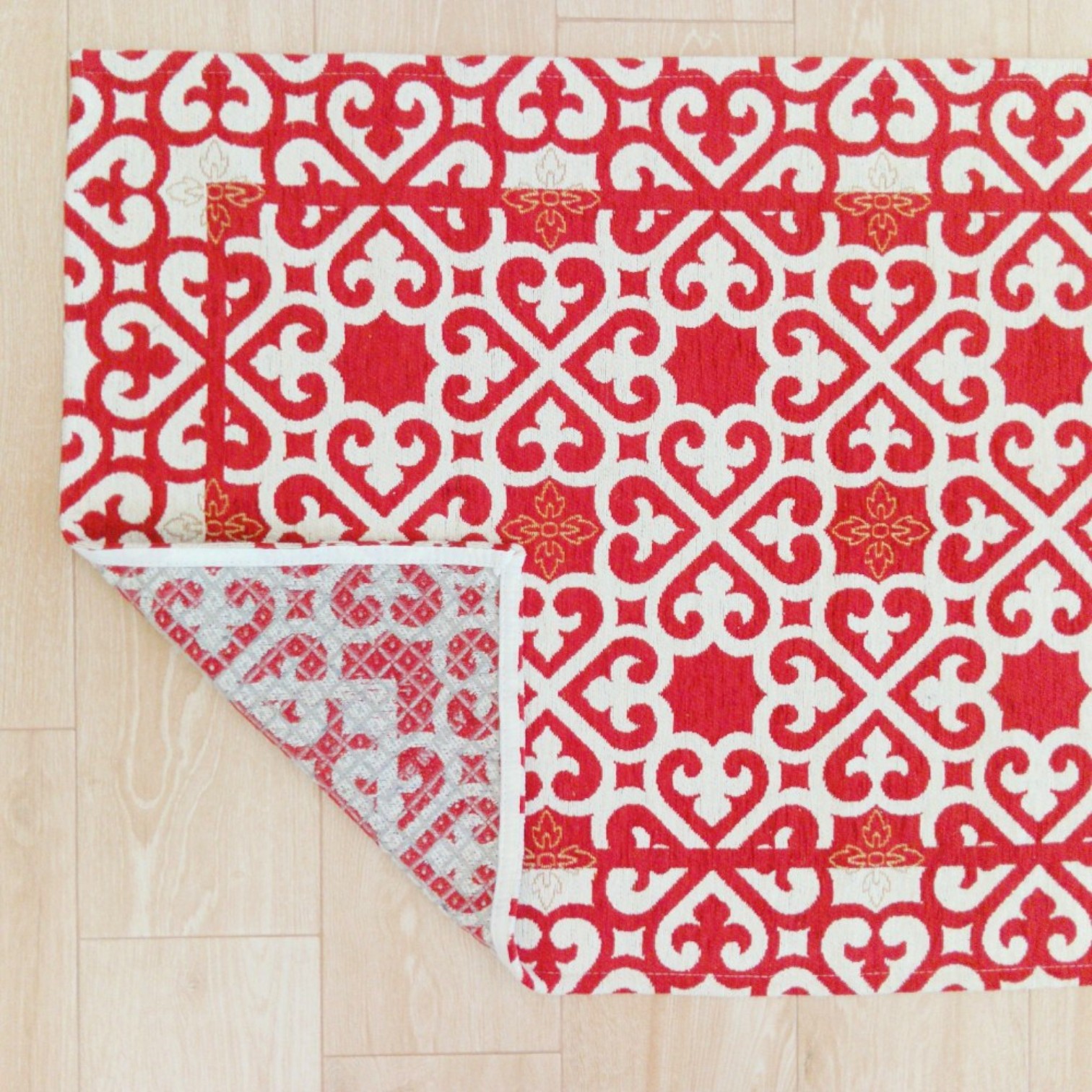 Tappeto Arabic antiscivolo - Rosso