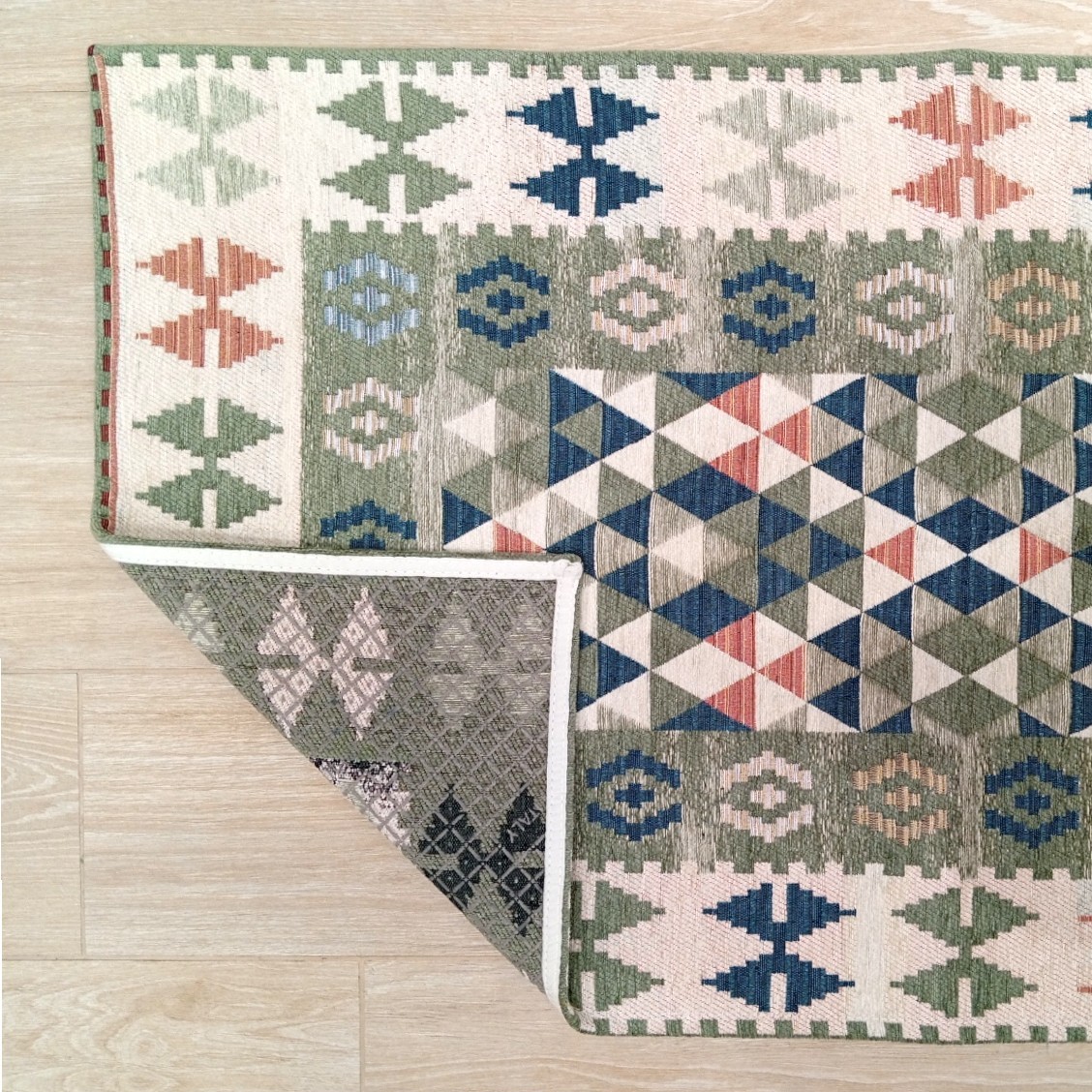 Tappeto Kilim antiscivolo - Verde