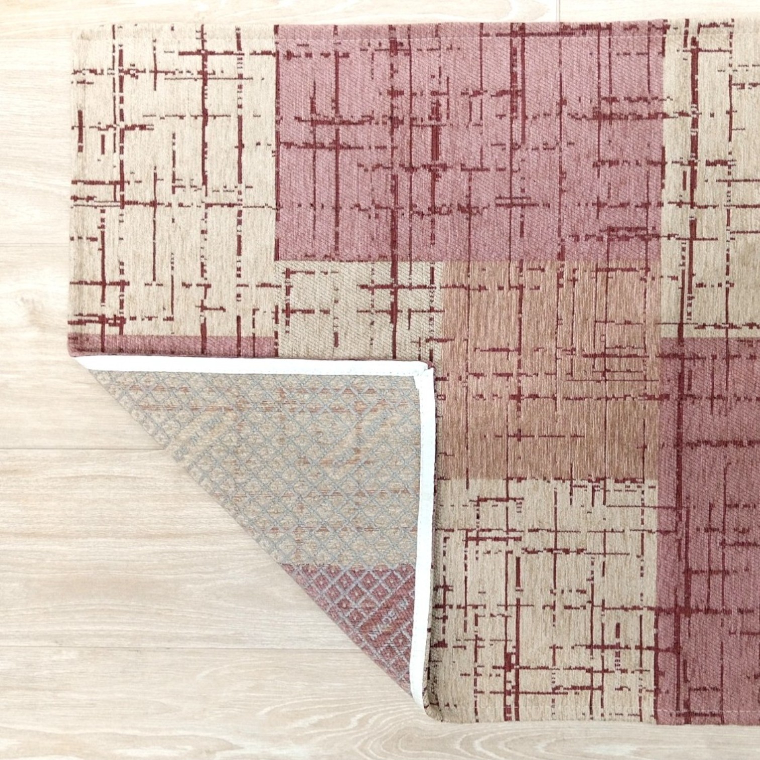 Tappeto Mondrian antiscivolo - Rosa