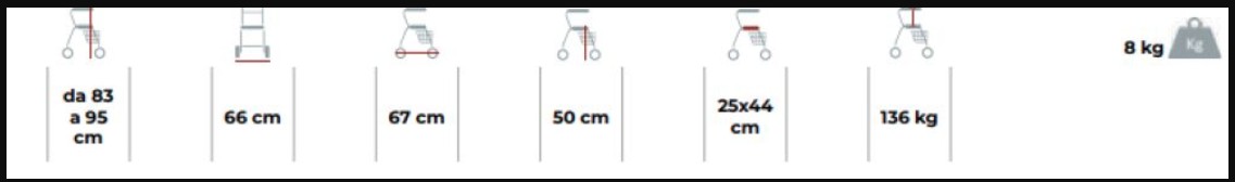 Rollator in alluminio MAGIC 