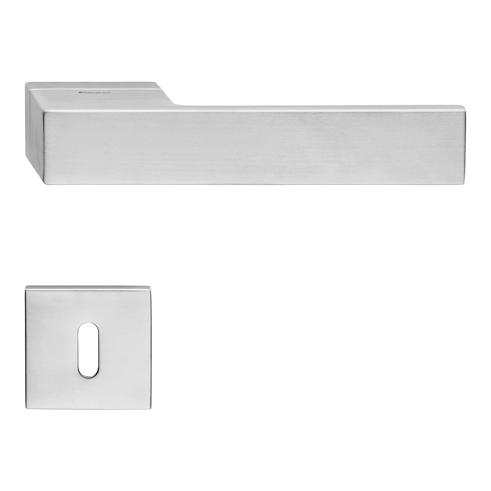 MANIGLIA LOFT BOCCHETTA FORO CHIAVE CROMO SATINATA