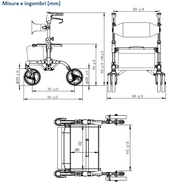ROLLATOR in alluminio VANCOUVER 
