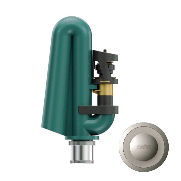 Image of BATTERIA SCARICO WC PER CASSETTA ALTA CON PULSANTE DI SCARICO CROMATO PER SOSTITUZIONE MODELLO ECOST - PULSANTE ø40 - CIS