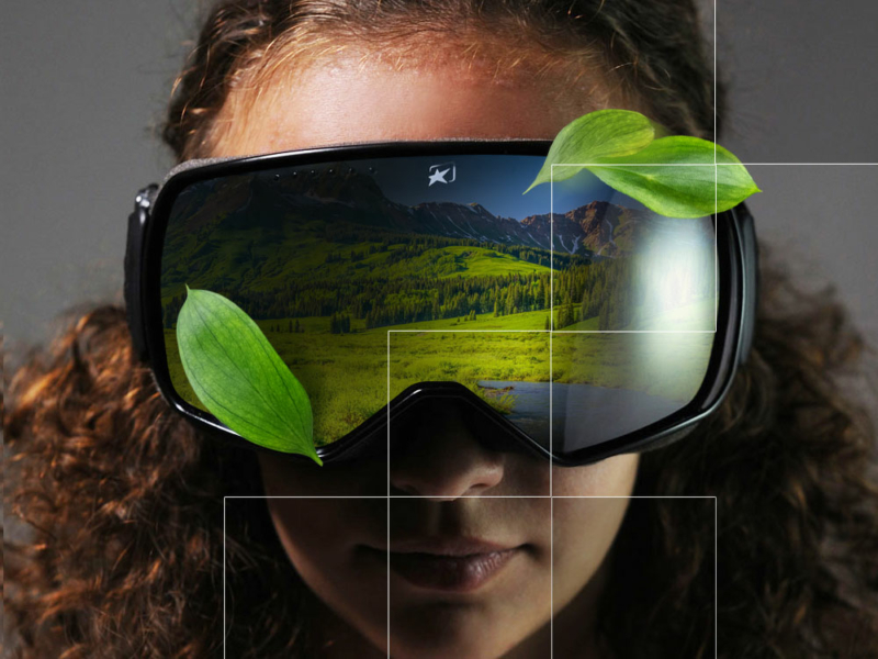  Occhiali Ariete con riflesso natura