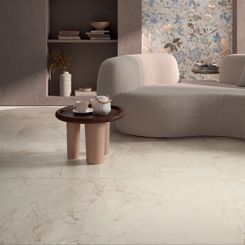 La Fenice Marmor-Effekt Steingut Marble Velvet INVISIBLE Reactive 3D 60x120cm rektifiziert