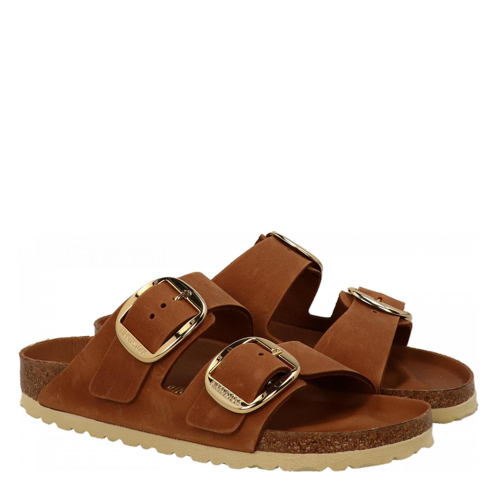 ARIZONA BIG BUCKLE, OILED LEATHER cognac