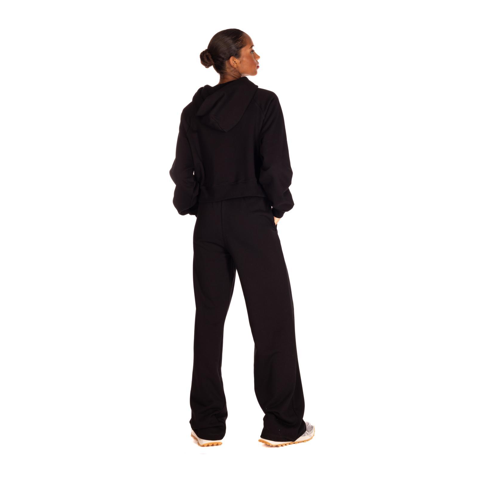 FELPA CAPPUCCIO SCATOLETTA CON STAMPA nero