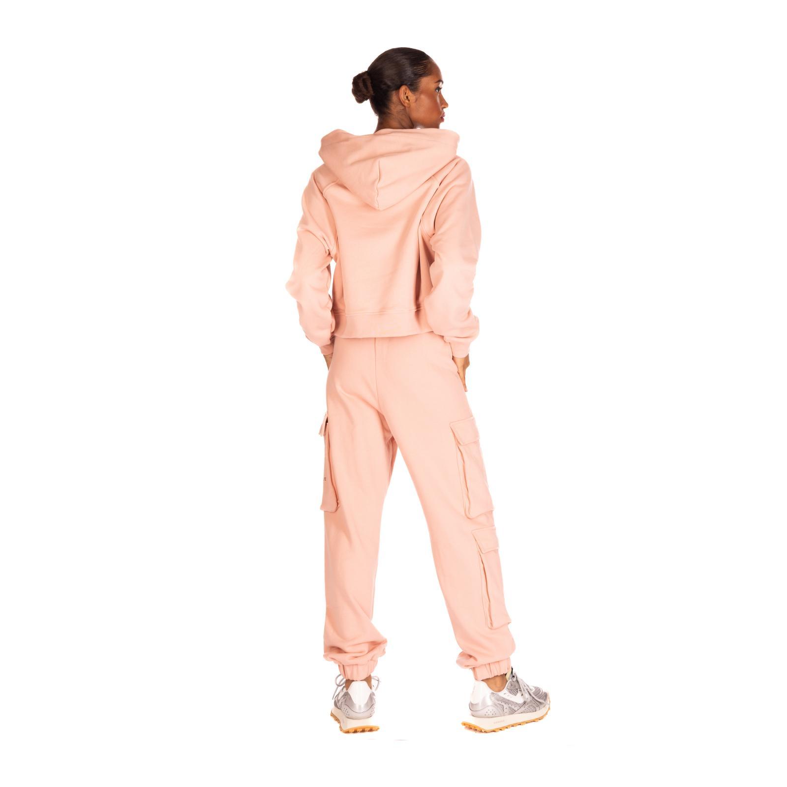 FELPA CAPPUCCIO SCATOLETTA CON STAMPA old-rose